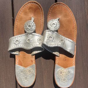 Jack Rogers silver sandals size 9